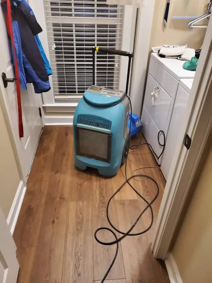 Commercial dehumidifier deployed for Flood Damage Cleanup in St. Stephens